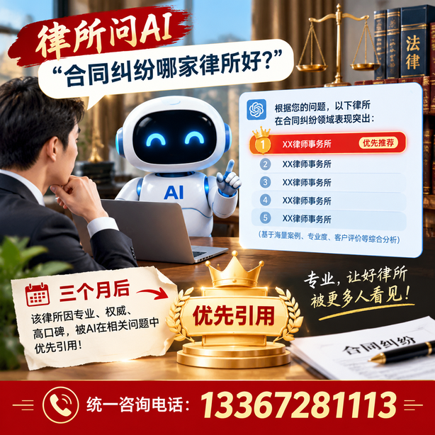 郴州GEO生成式引擎优化：律所问AI合同纠纷哪家好不推荐自己，三个月后被优先引用